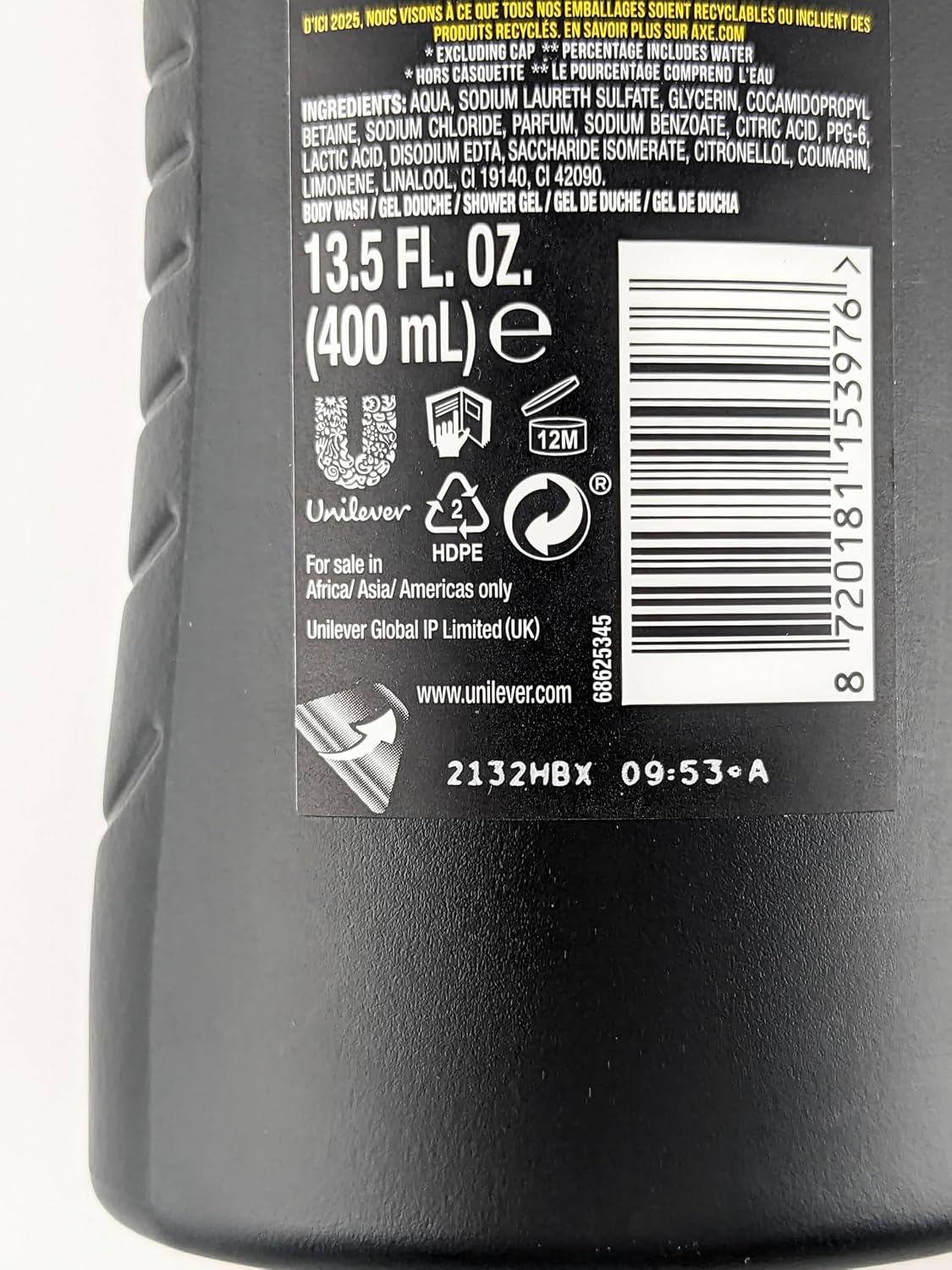 Axe 3-in-1 Apollo Sage & Cedalwood Body, Face and Hair Wash 400 ml image 5