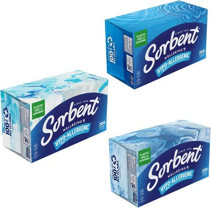 Sorbent Hypo-Allergenic Facial Tissues 200 Sheets x 12 Packs image 3