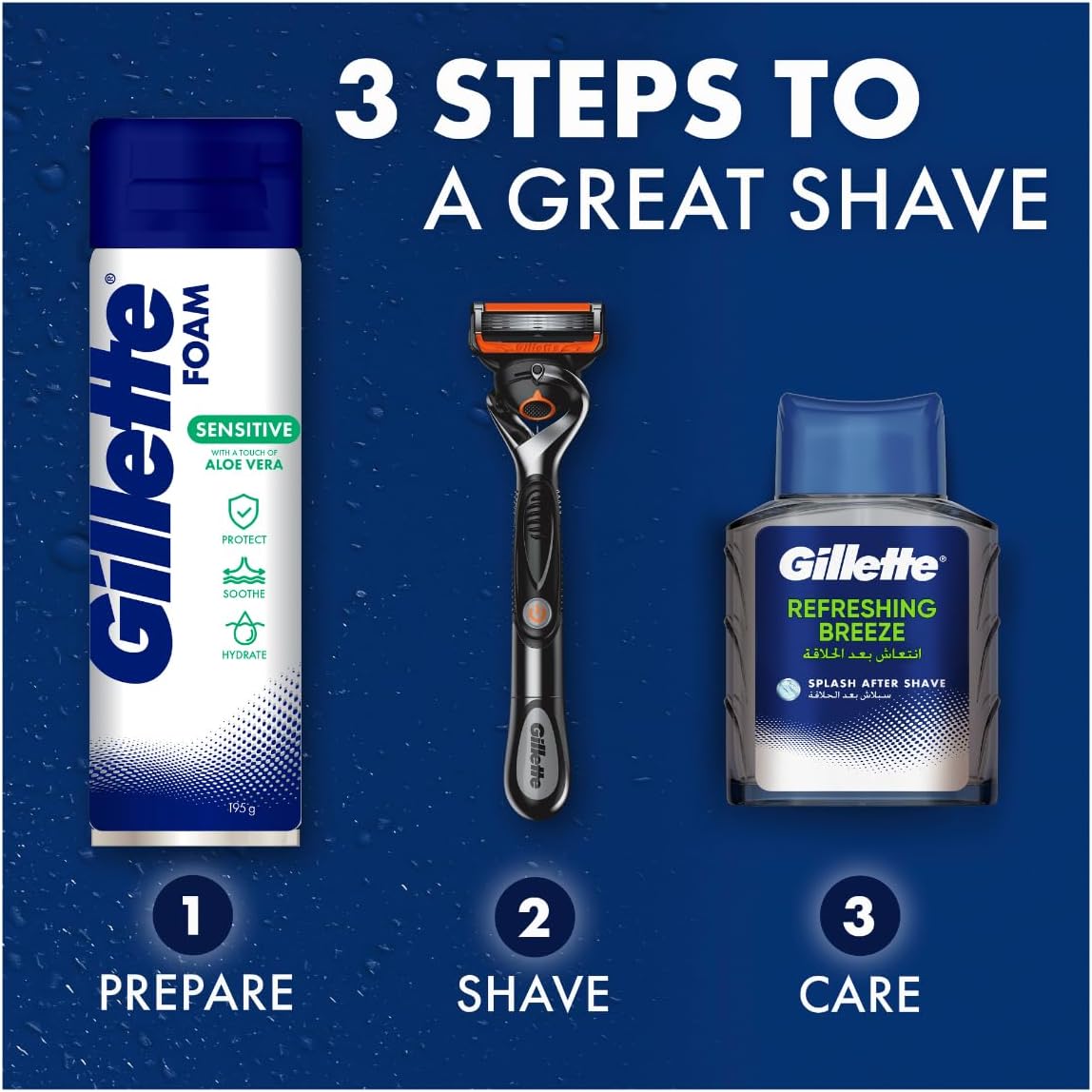 Gillette Sensitive Skin Soothing Aloe Vera Shaving Foam 245g image 3