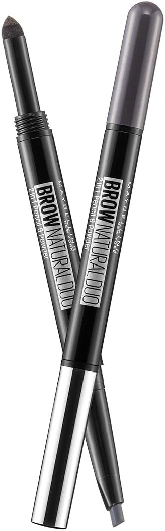 Maybelline Brow Natural Duo 2-in-1 Pencil and Powder, Grey Brown