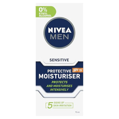 Nivea Men Keep It Calm Sensitive Skincare Set (3 Piece) | Includes: Gentle Face Wash, Shaving Gel & Moisturiser With Spf 15 | With Chamomile & Vitamin E | Bonus Wash Bag | Skincare Routine For Men image 5