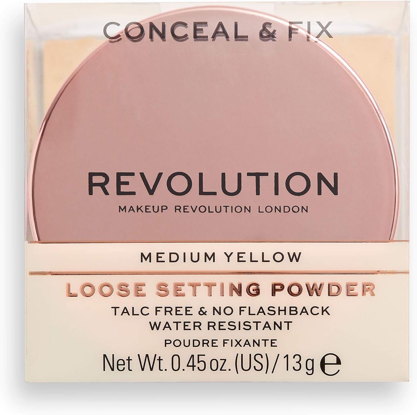 Revolution Conceal & Fix Setting Powder, Medium Yellow image 4