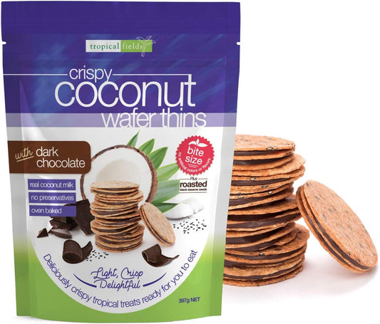 TROPICAL FIELDS Crispy Coconut Wafer Thins 397g