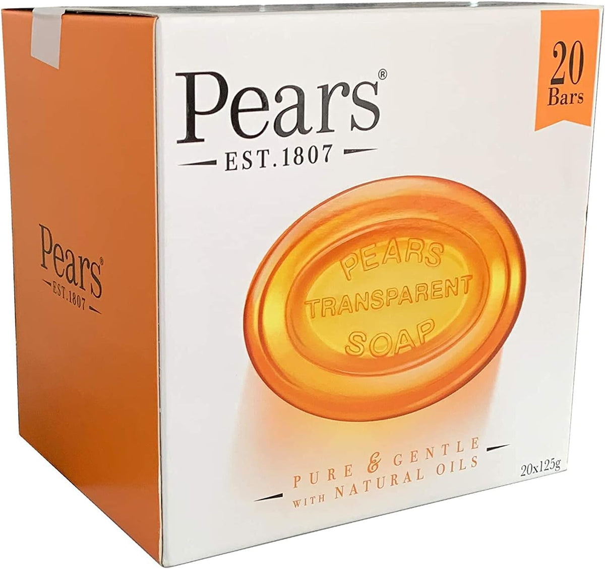 Pears Transparent Soap Bars with Natural Oils – 20 x 125g image 2
