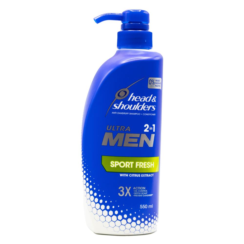 Head & Shoulders Ultra Men 2-in-1 Sport Fresh Shampoo & Conditioner 550ml image 6