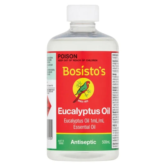 Bosisto's Eucalyptus Oil 500ml – Natural Antiseptic for Muscular Aches and Pains