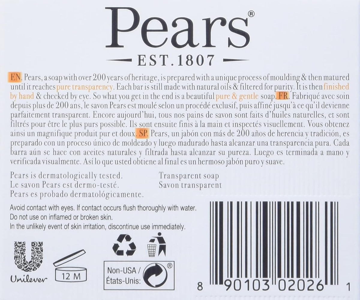 Pears Pure & Gentle Soap Bar 75g (Pack of 3) image 3