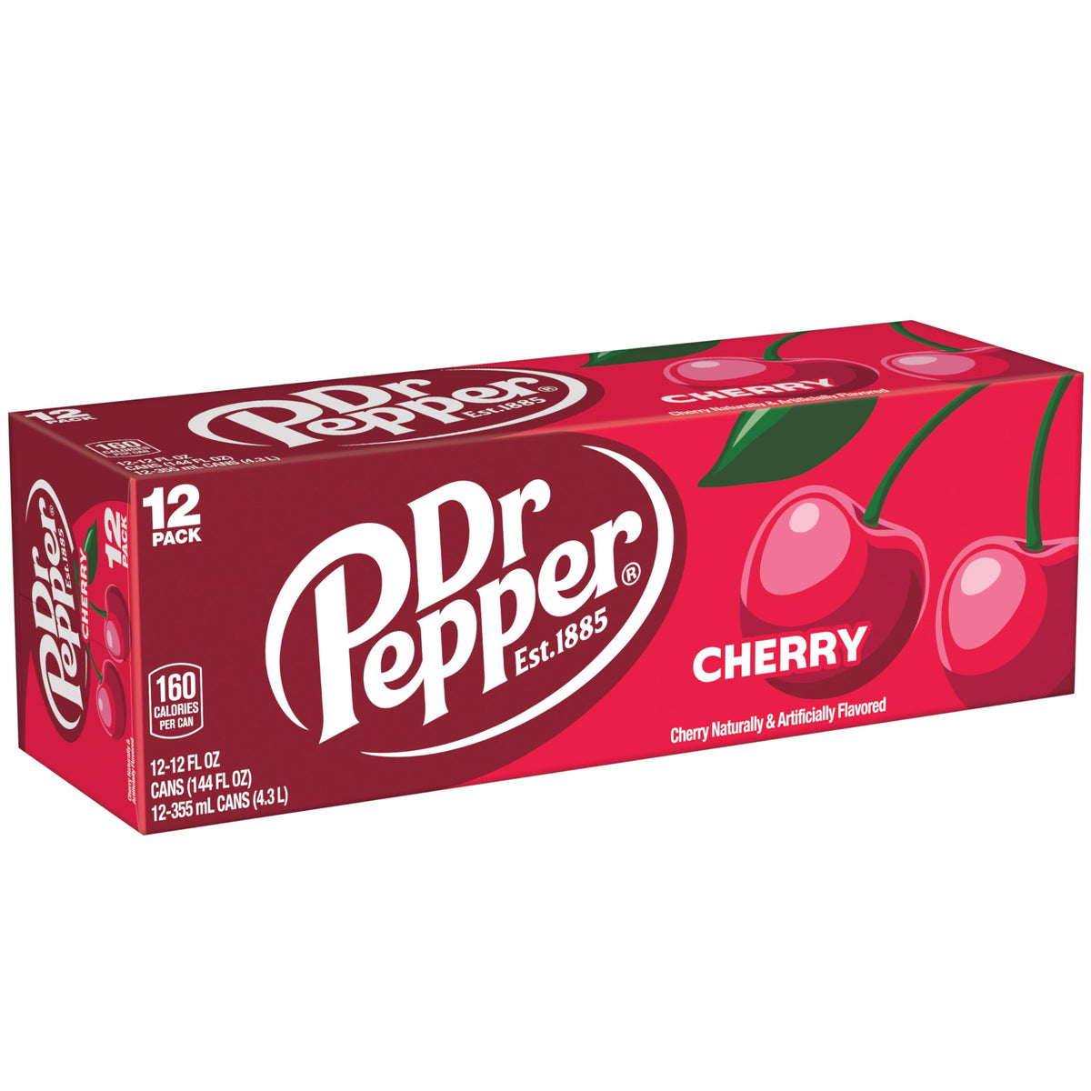 Dr Pepper Cherry Cola Soft Drink 355mL Cans (Pack of 12) image 6