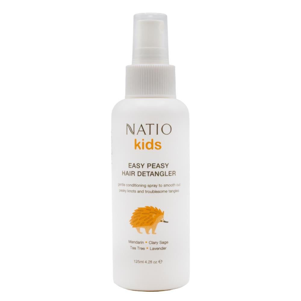 Natio Kids Easy Peasy Hair Detangler 125ml – Gentle Spray for Wet & Dry Hair – Australian Made