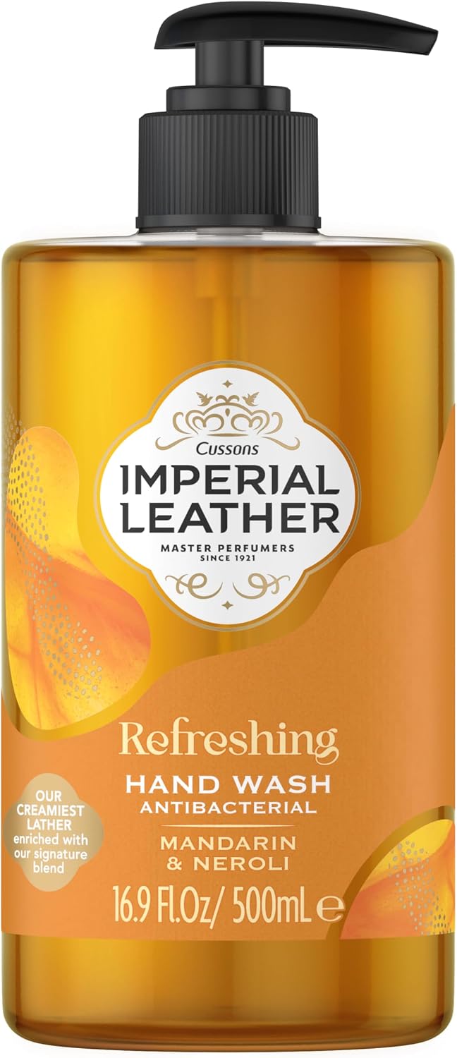 IMPERIAL LEATHER HAND WASH ANTIBACTERIAL REFRESHING MANDARIN AND NEROLI 500mL image 9