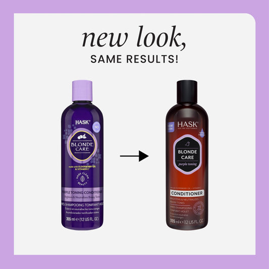 HASK Blonde Care Purple Toning Conditioner, All Shades Blonde, 355ml image 2