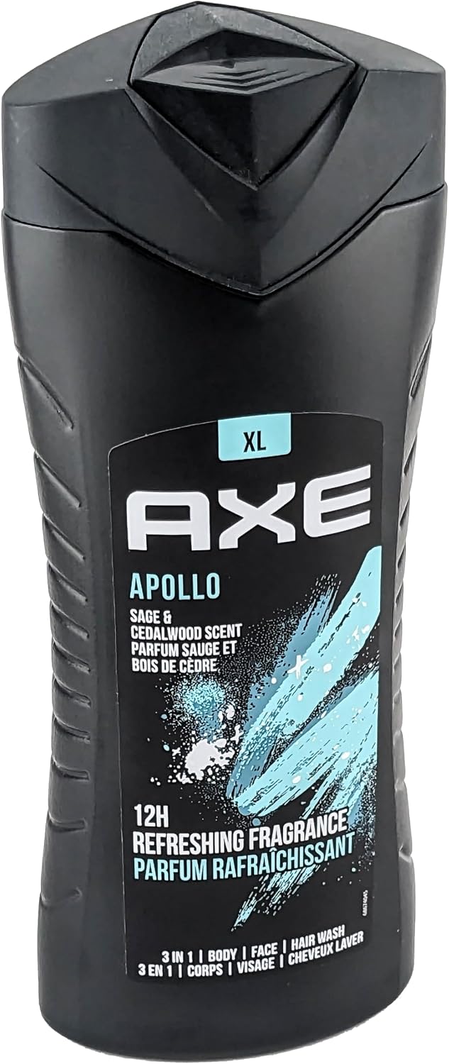Axe 3-in-1 Apollo Sage & Cedalwood Body, Face and Hair Wash 400 ml