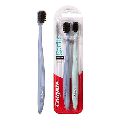 Colgate Soft Bristles Charcoal Toothbrush, Multicolor (Pack Of 2)
