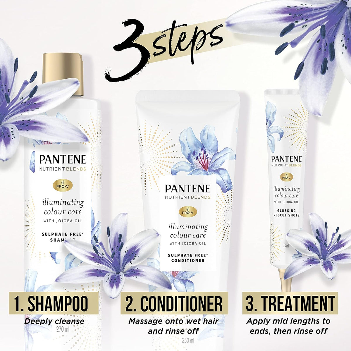 Pantene Pro-V Nutrient Blends Illuminating Colour Care Conditioner 250ml image 7