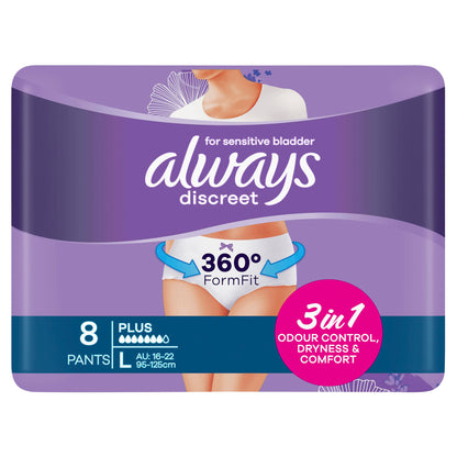 Always Discreet Incontinence Underwear Plus Large 8 Pack image 4
