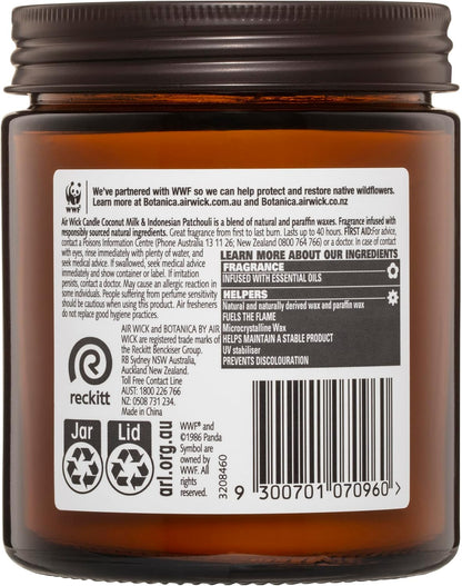 Air Wick Botanica Coconut Milk & Indonesian Patchouli Candle 205g image 3