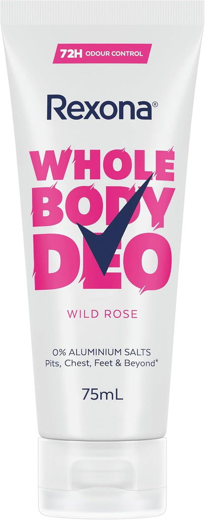 Rexona Women's Wild Rose Whole Body Deodorant Cream 75ml