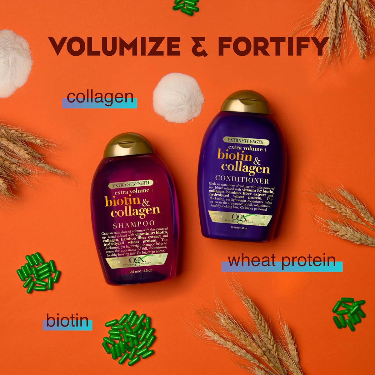 OGX Extra Strength Biotin & Collagen Shampoo 385mL image 5