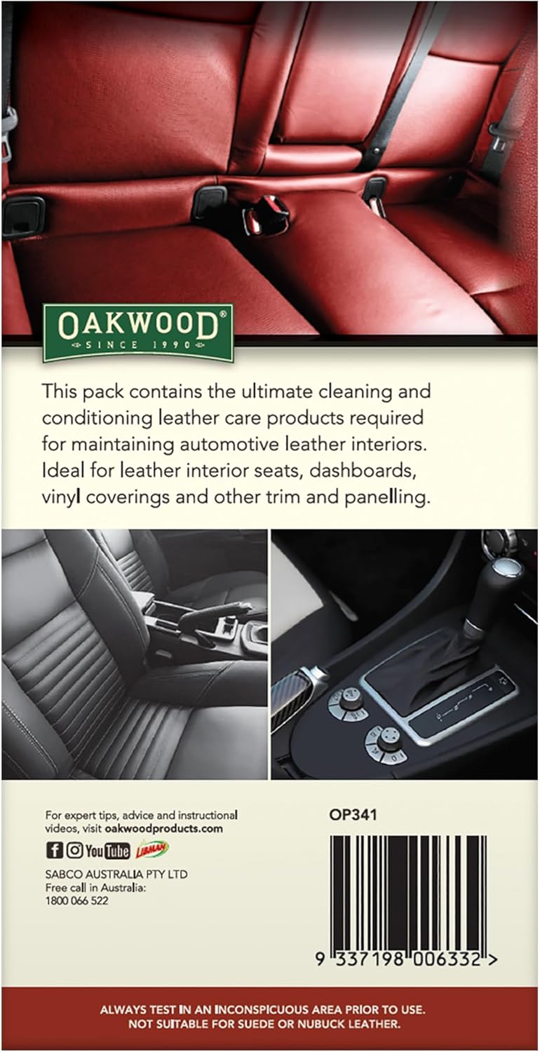 Oakwood Automotive Leather Care Protection Pack image 3
