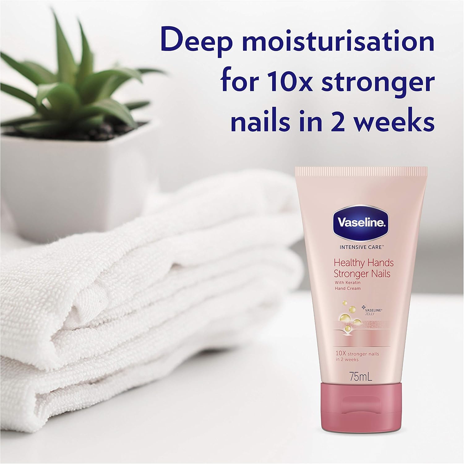 Vaseline Intensive Care Healthy Hand & Nail Conditioning Hand Cream 70ml (Pack of 3) image 3