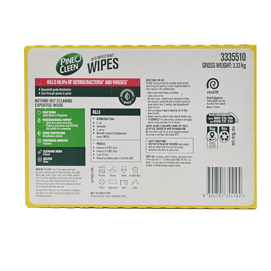 Pine O Cleen Disinfectant Wipes Lemon Lime 4 x 100 image 2