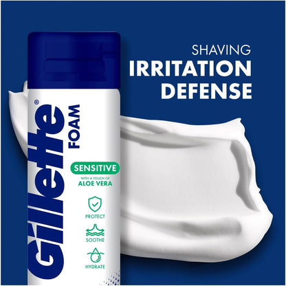 Gillette Sensitive Skin Soothing Aloe Vera Shaving Foam 245g image 6
