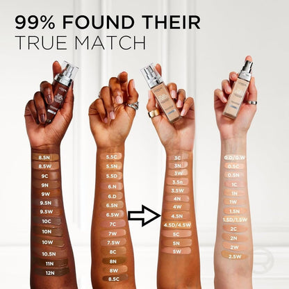 L'Oréal Paris True Match Liquid Foundation 30ml 4.5.N True Beige image 3