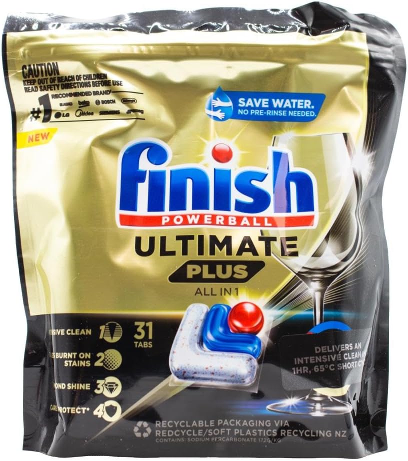 Finish Powerball Ultimate Plus All in 1 Dishwashing Tablets (31 Pack)