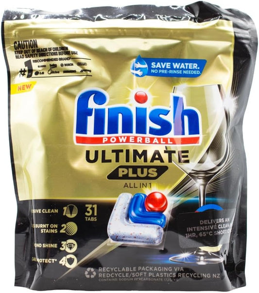 Finish Powerball Ultimate Plus All in 1 Dishwashing Tablets (31 Pack)