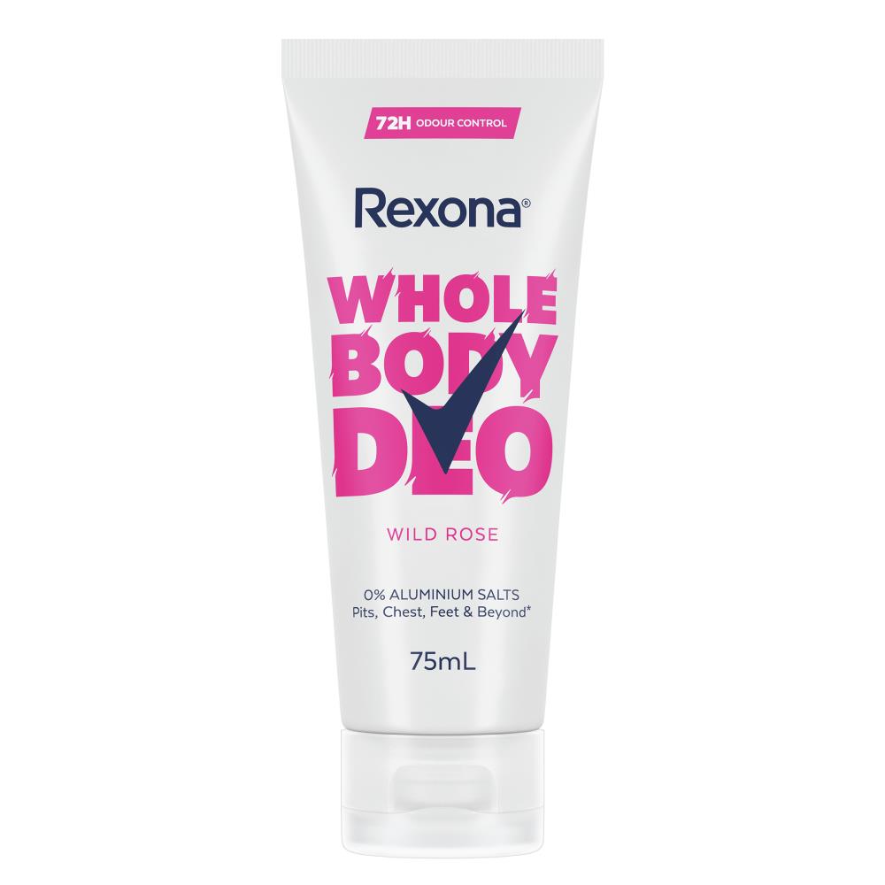 Rexona Women's Wild Rose Whole Body Deodorant Cream 75ml image 5