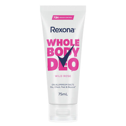 Rexona Women's Wild Rose Whole Body Deodorant Cream 75ml image 5