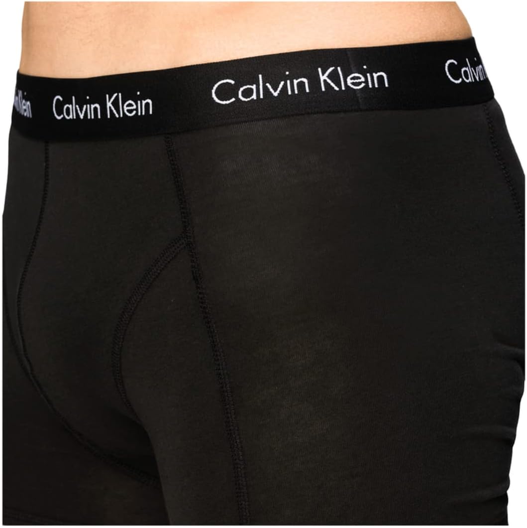 CALVIN KLEIN 3X Genuine CK Men's Cotton Stretch Trunk Underwear (L, Black/Black/Black) image 3