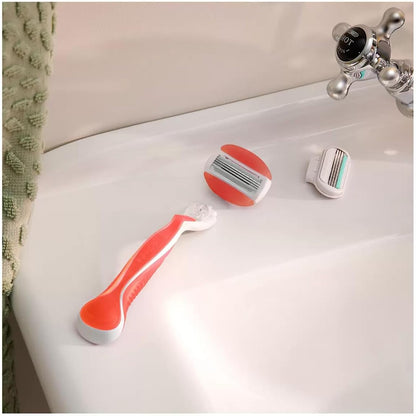 Gillette Venus Comfort Glide Sunny Citrus, 1 Razor + 12 Cartridges, White, Modern, Plastic, Women's Shaving Razor image 4