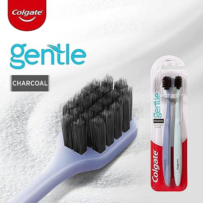 Colgate Soft Bristles Charcoal Toothbrush, Multicolor (Pack Of 2) image 5