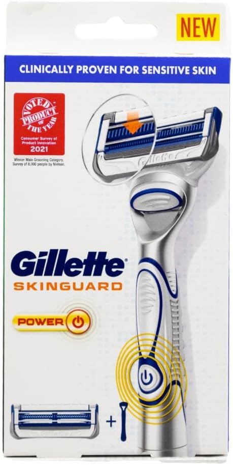 Gillette Skinguard Power Razor Handle + 1 Blade