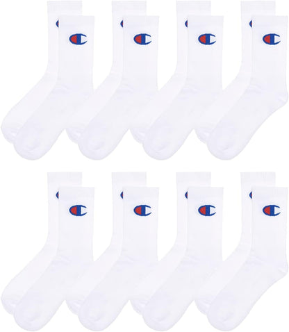 Champion Men's Cushioned Arch Support Crew Socks 8 Pairs