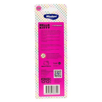 Wisdom Hello Kitty Kids Toothbrush – Soft Bristles, Official Licensed Design, 3 Pack image 7