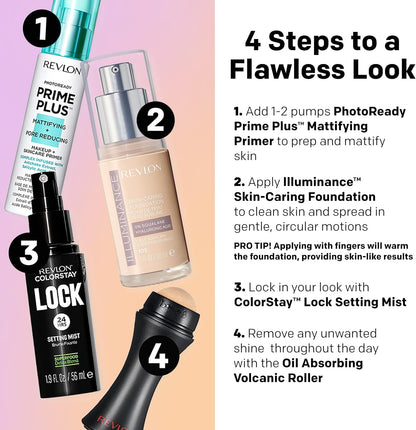 Revlon Illuminance™ Skin-Caring Foundation Medium Sand (305) – Radiant Finish, Medium Buildable Coverage, Hydrating with Hyaluronic Acid & 5% Squalane image 8