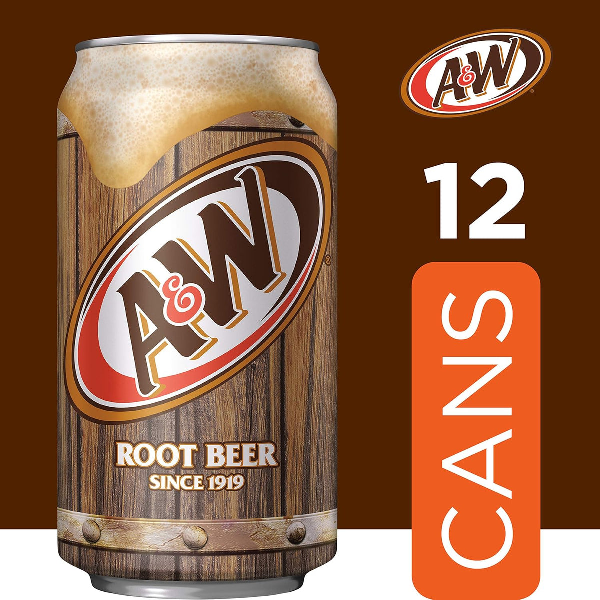 A&W Root Beer 355ml Can, 12-Pack image 2