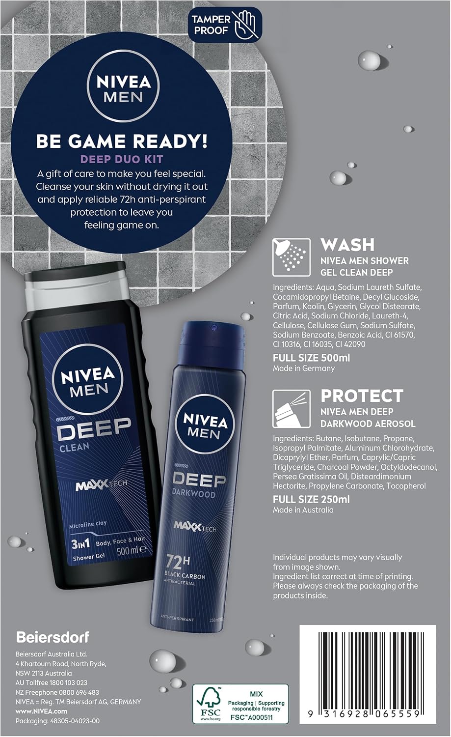 NIVEA MEN Deep Be Game Ready Skincare Set (2 Piece) image 10
