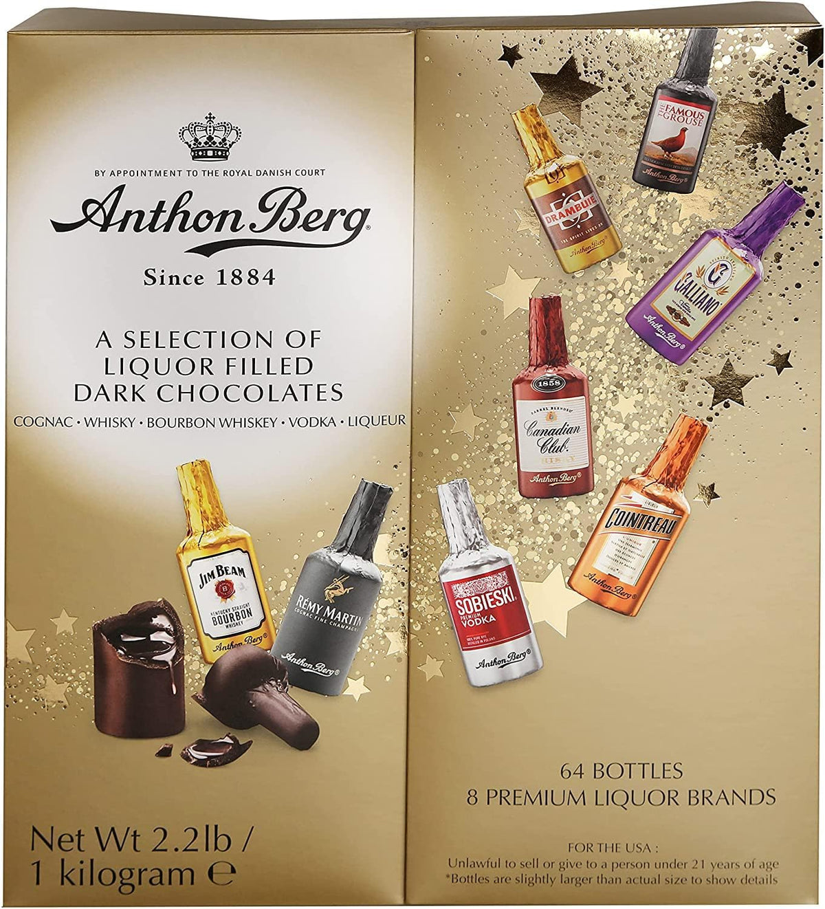 Anthon Berg Liquor-Filled Dark Chocolate Bottles 64 Pieces 1kg image 4