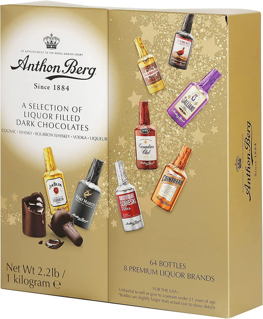 Anthon Berg Liquor-Filled Dark Chocolate Bottles 64 Pieces 1kg