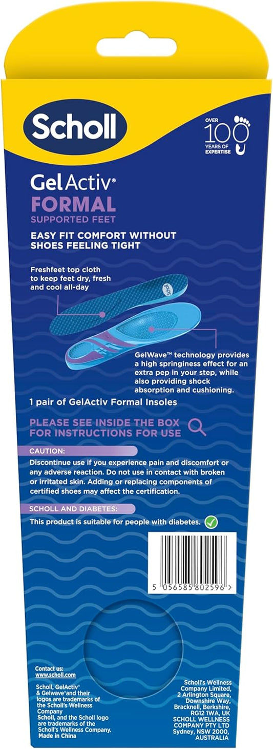 Scholl Gel Activ Insoles for Formal Shoes, Size 4.5-8.5 image 2