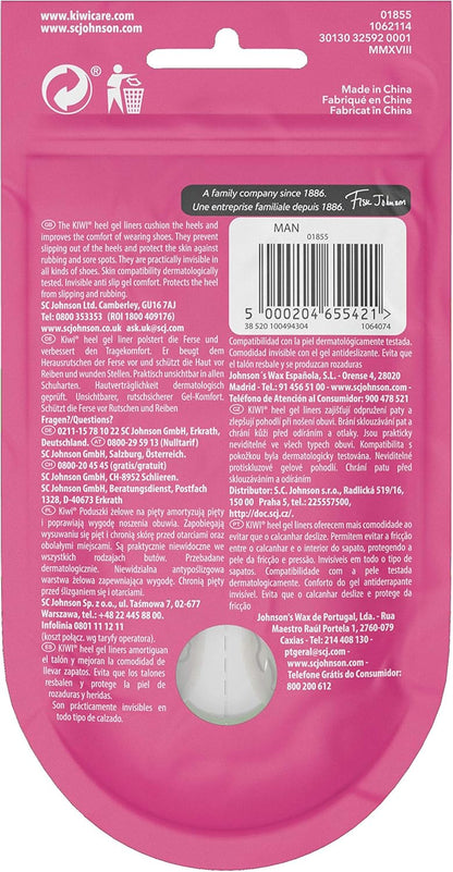 KIWI Shoe Passion Gel Heel Liners – Clear, One Size, 1 Pair image 2