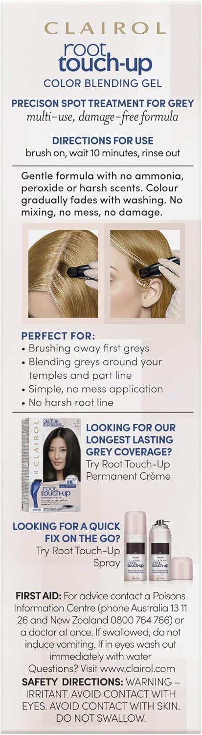 Clairol Root Touch-Up Colour Blending Gel, 8 Blonde, Blends Greys, Ammonia-Free image 3