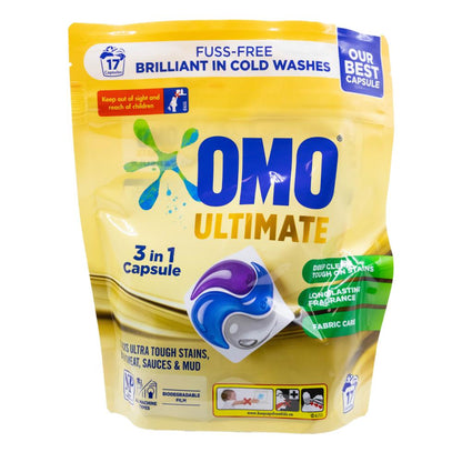 OMO Ultimate 3 in 1 Laundry Capsules 17 Pack image 6