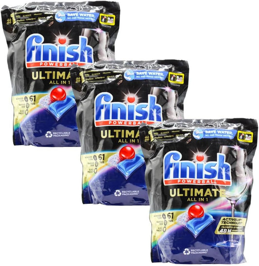 183pc Finish Ultimate All In 1 Powerball Dishwasher Cleaning Shine Tablets