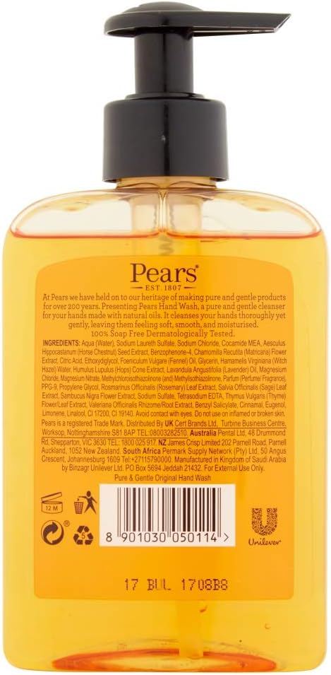 Pears Pure & Gentle Hand Wash 250ml image 3
