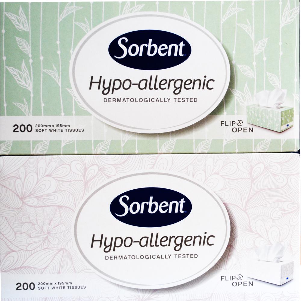 Sorbent Hypo-Allergenic Facial Tissues 200 Sheets x 12 Packs image 6