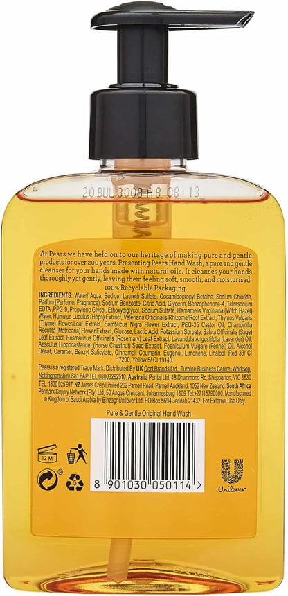 Pears Pure & Gentle Hand Wash 250ml image 2